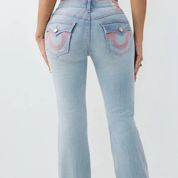 True Religion Light Blue Flare Jeans - Picture 2 of 6